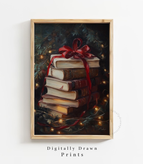 Rustic Christmas Vintage Holiday Art Print