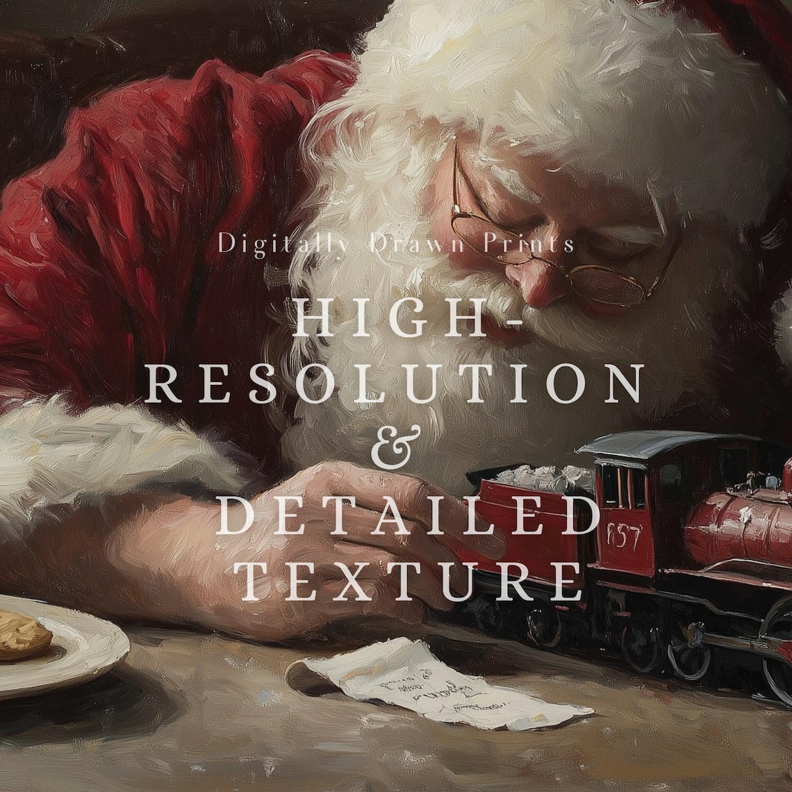 Christmas Santa Claus Farmhouse Poster Print - Image 2