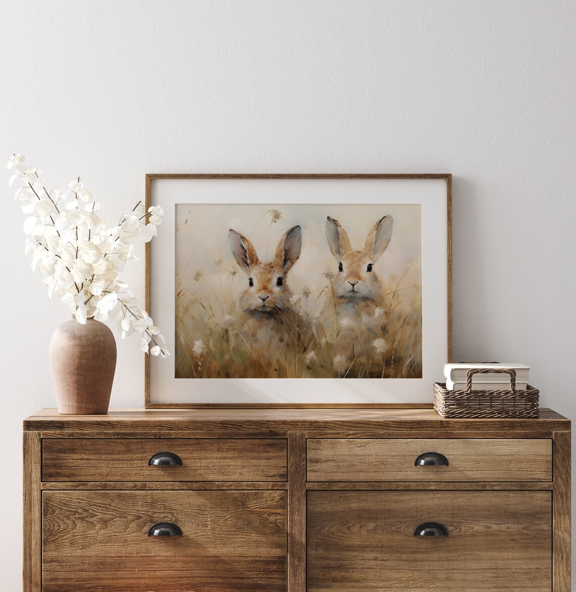 Vintage Easter Bunnies, Farmhouse Animal Art Print - Image 4