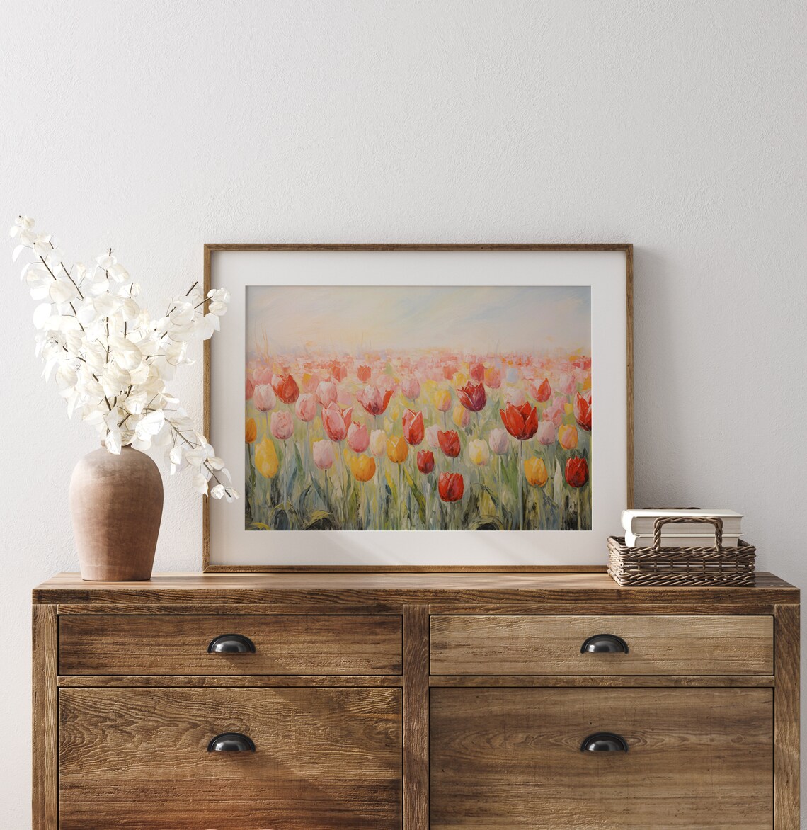 Spring Tulips Oil Painting Floral Print, Farmhouse Decor - Image 4