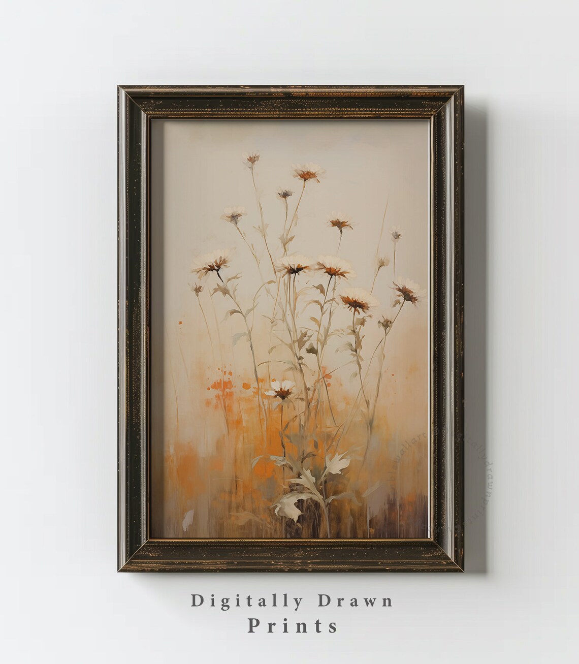 Muted Botanical Vintage Print, Autumn Farmhouse Decor - Image 3