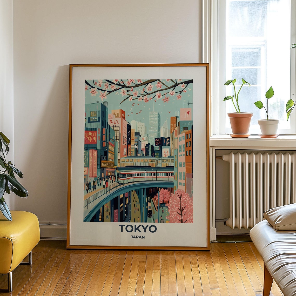 Tokyo Travel Poster Tokyo Poster Tokyo Travel Print Tokyo City Print Travel Print Travel Poster Tokyo Wall Decor Japan Poster - Image 5
