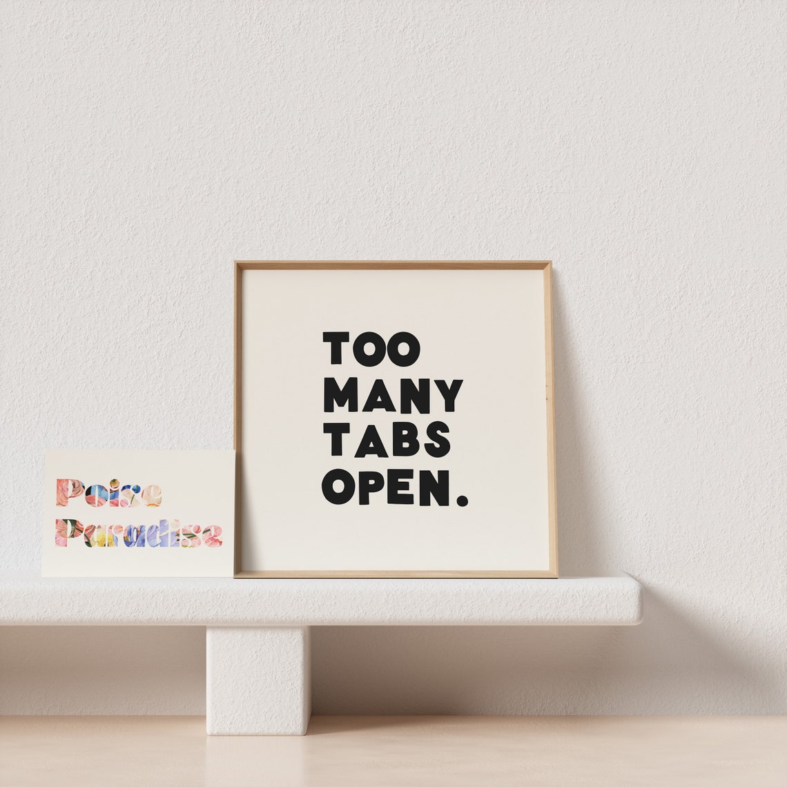 Too Many Tabs Open Funny Tech Poster in Bold Retro Typography - Image 4