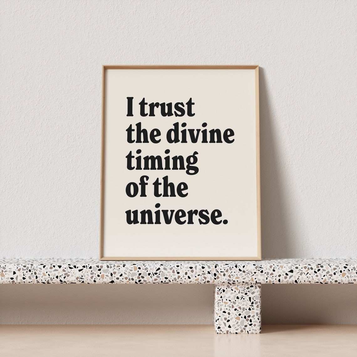 Trust The Divine Timing Of The Universe Affirmation Cream Poster - Image 3
