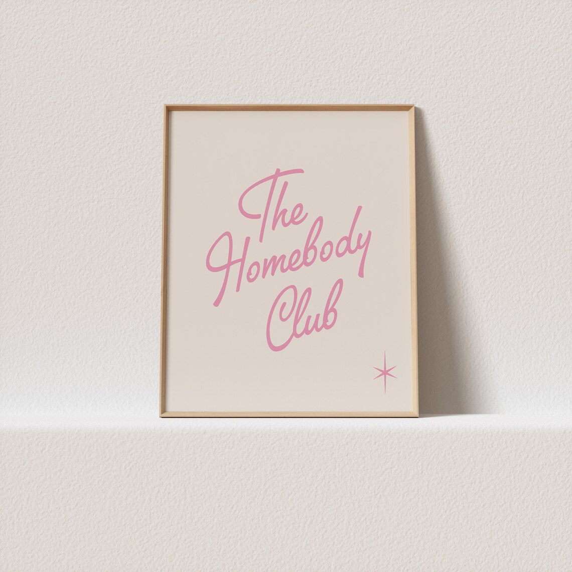 The Homebody Club Poster, Coquette Room Decor