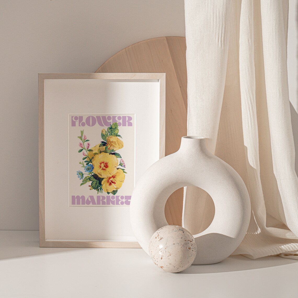 Flower Market Vintage Botanical Illustration Art Print - Image 4