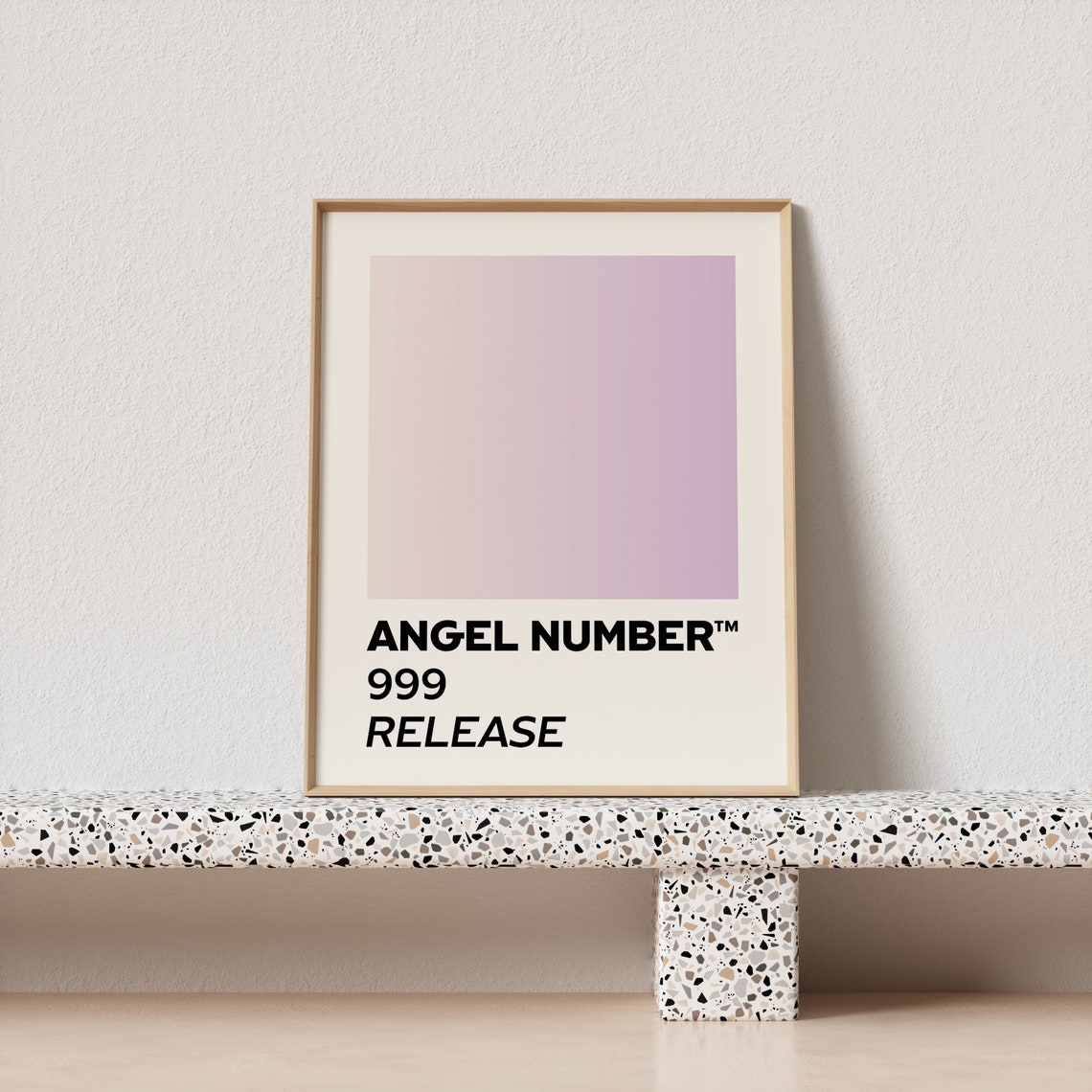 Angel Number 999 Release Lavender Gradient Spiritual Meaning Poster - Image 2