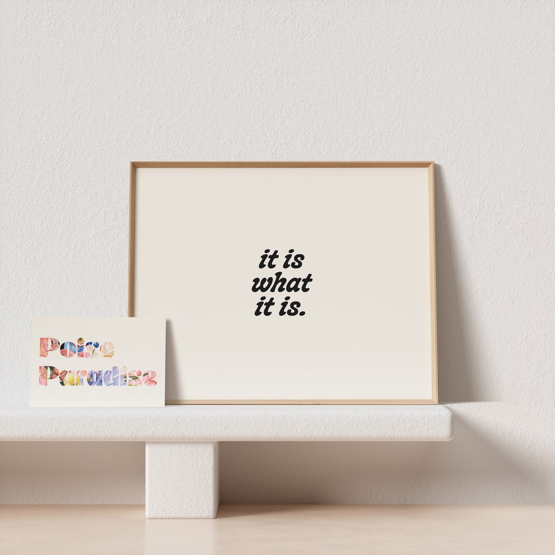 It Is What It Is Horizontal Quote Poster in Classic Retro Type - Image 4