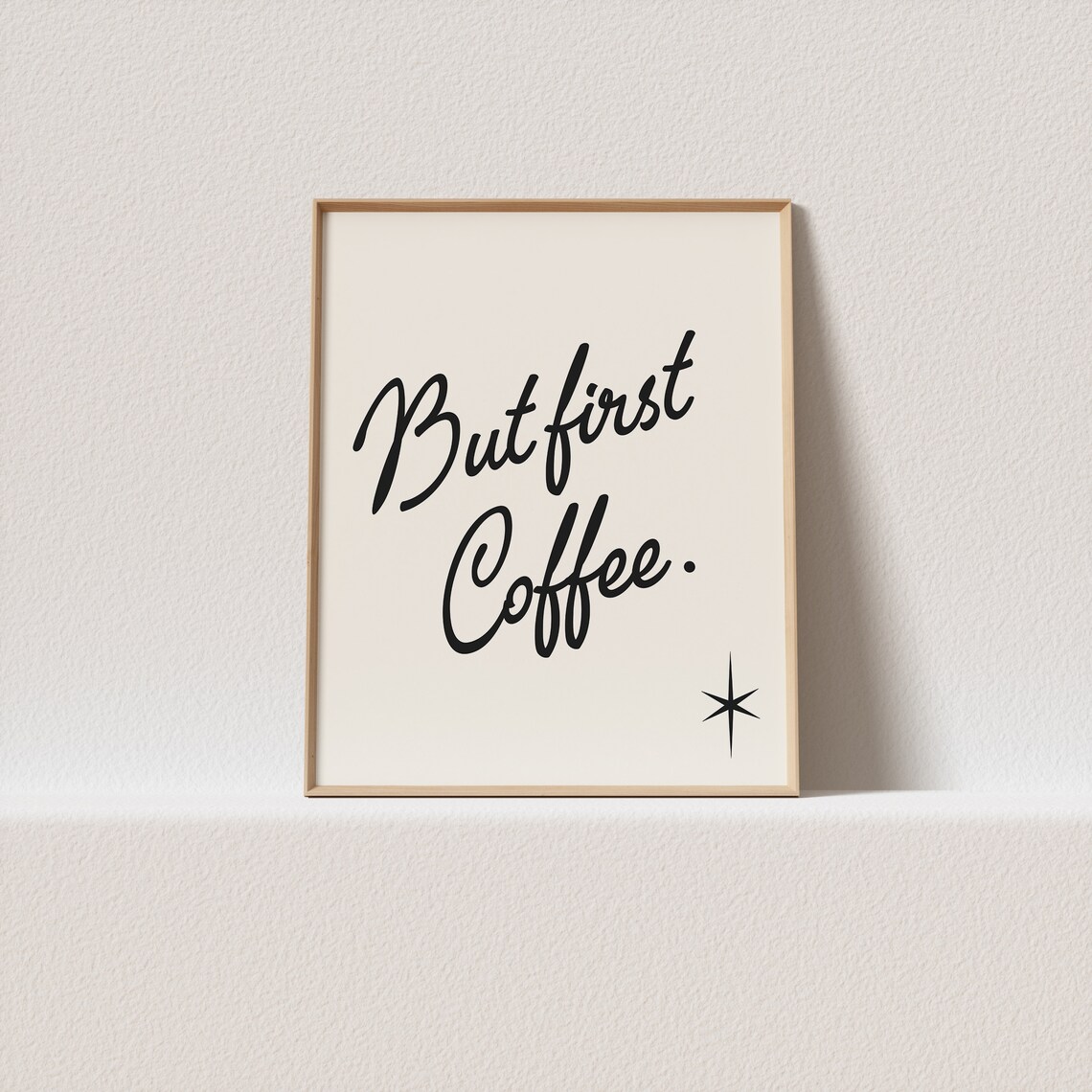 But First Coffee Mid-Century Typography Art Print