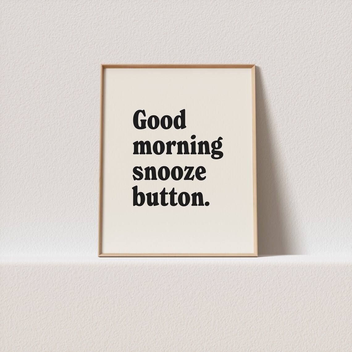 Retro Good Morning Snooze Button Poster Print