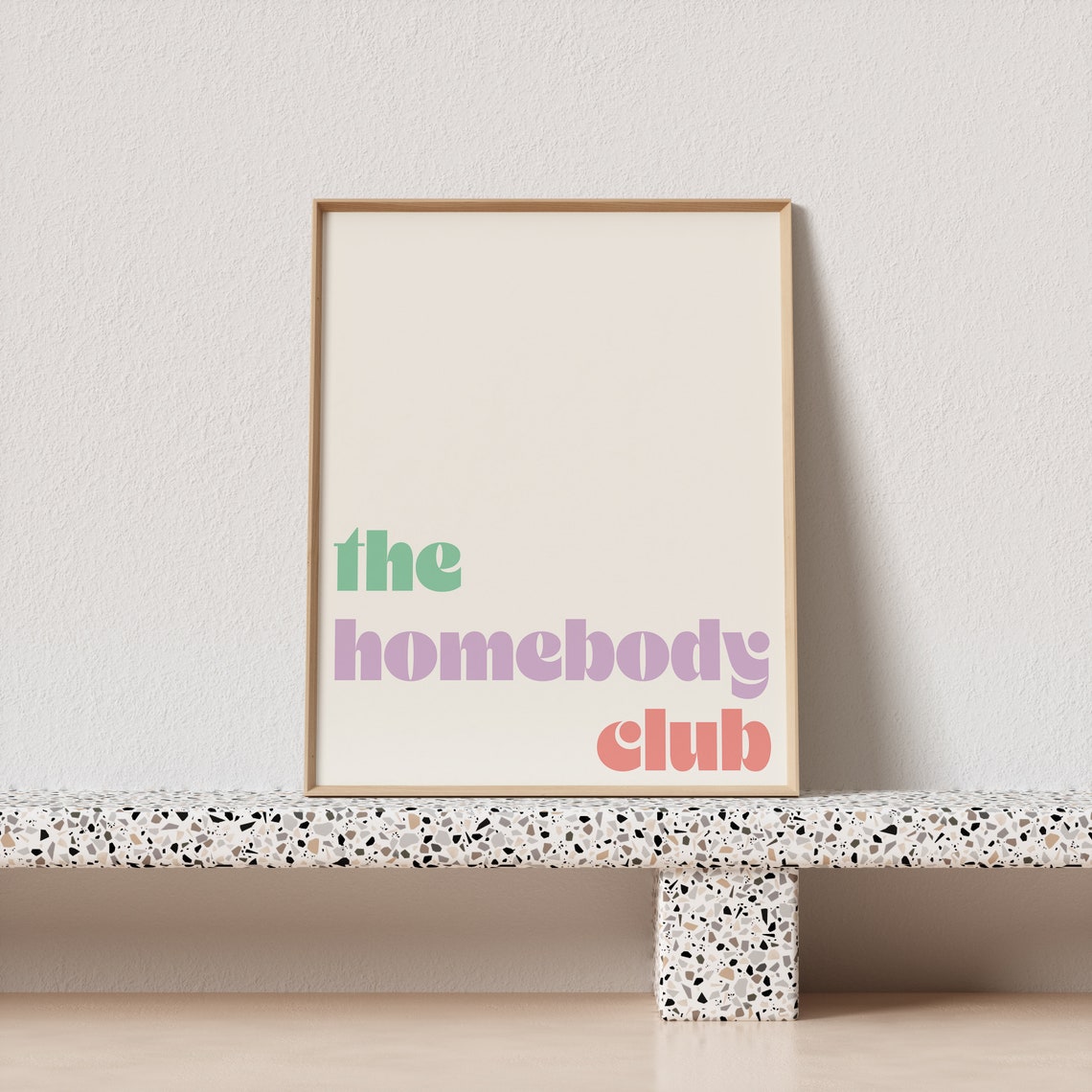 The Homebody Club Pastel Quote Poster for Introvert Decor Lovers - Image 3