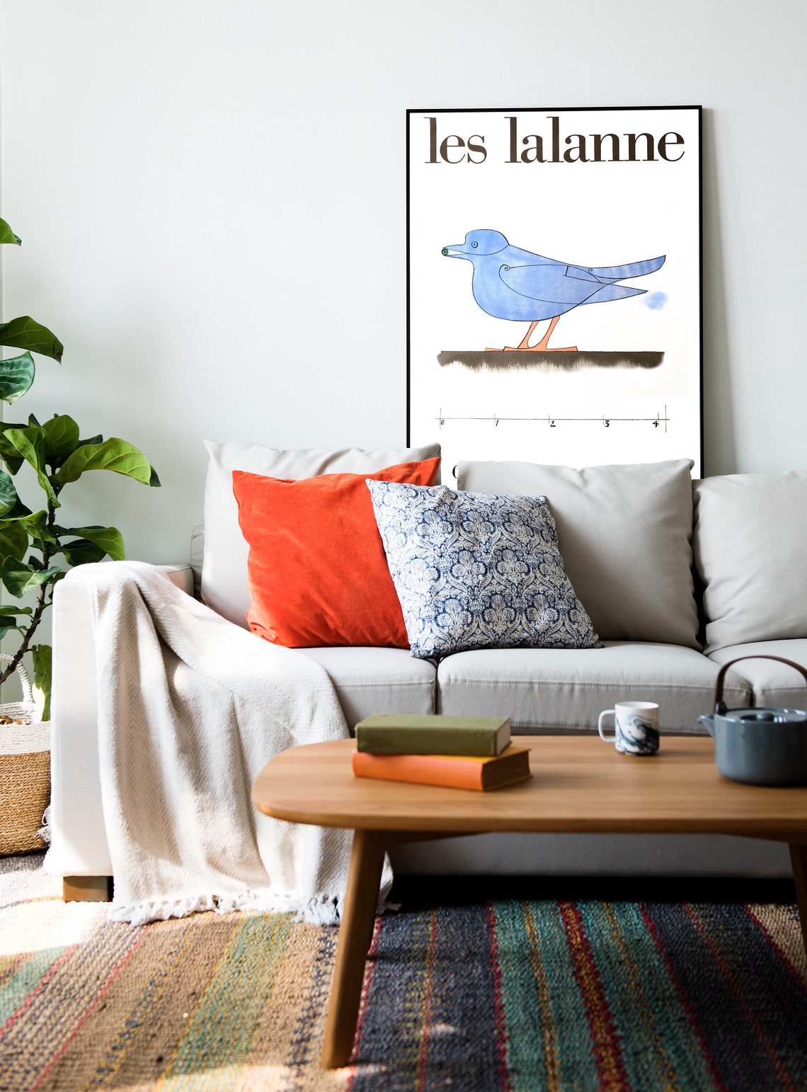Les Lalanne Blue Bird CNAC Paris 1975 Exhibition Gallery Art Poster - Image 2