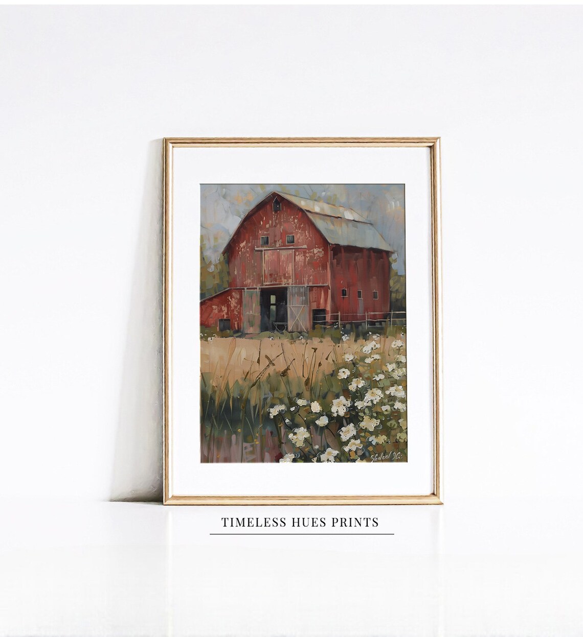 Rustic Red Barn Country Farmhouse Art Print