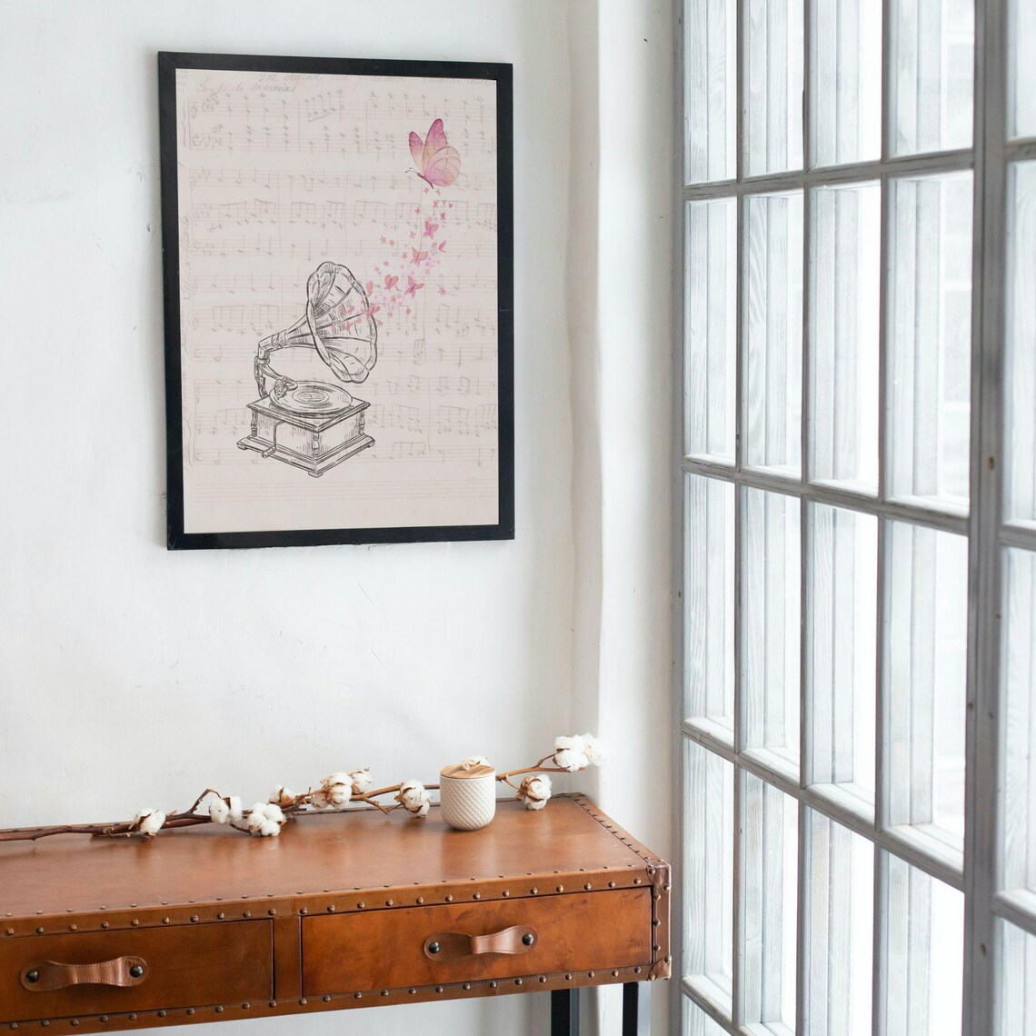 Gramophone Print, Vintage Jazz Home Decor - Image 2