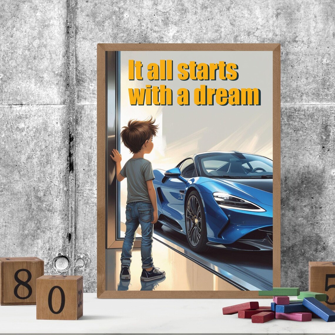It All Starts With A Dream, Classroom Motivation Poster - Image 3