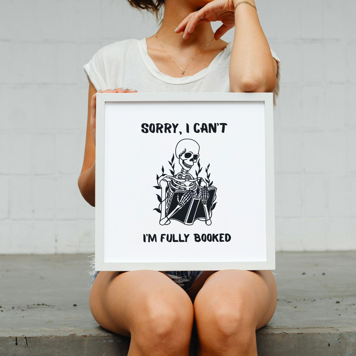 Sorry I Cant Funny Book Lover Gift, Library Poster - Image 2