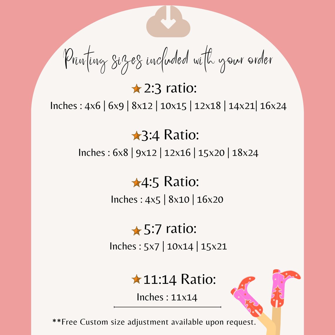 Cowboy Boot With Pink Bow Watercolor Preppy Western Girl Wall Art - Image 2