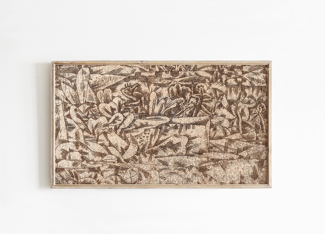 Spring Botanical Abstract Beige Art Print - Image 4