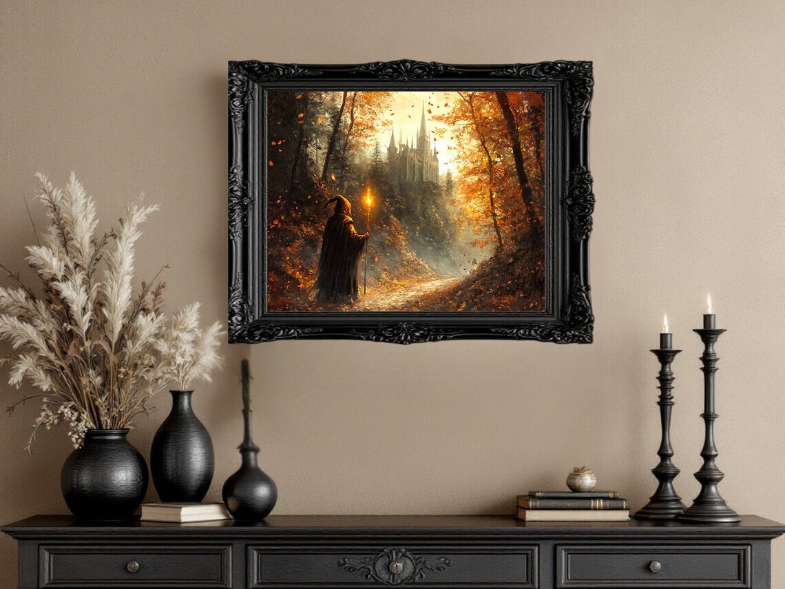 Enchanted Forest Magical Castle Fantasy Landscape Poster - Image 3