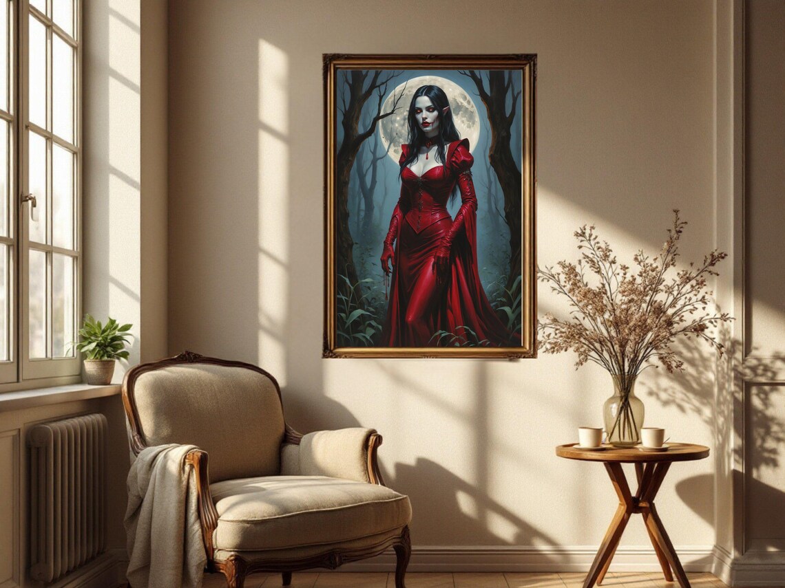 Gothic Vampire Princess, Dark Fantasy Art Print - Image 2