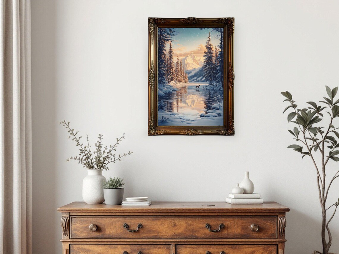 Majestic Winter Landscape, Snow Covered Forest And Mountains - Image 2