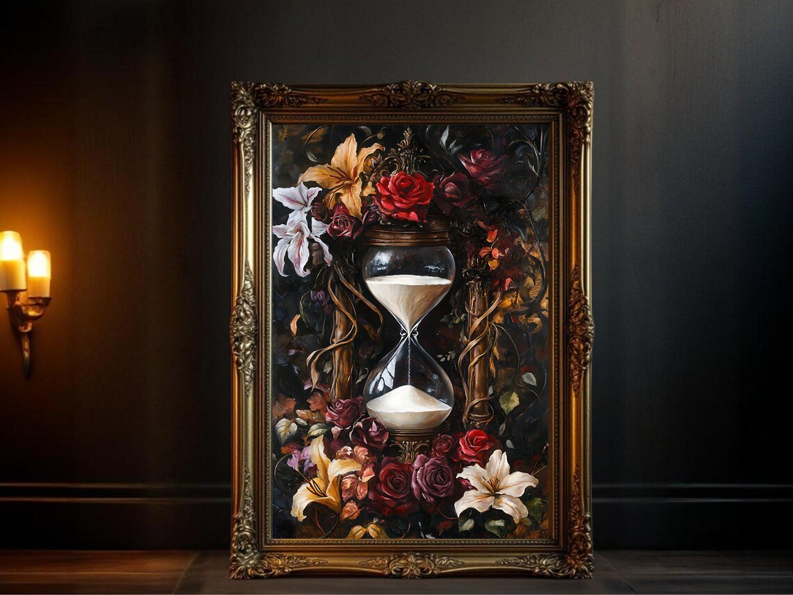 Hourglass Floral - Contemporary Travel Poster