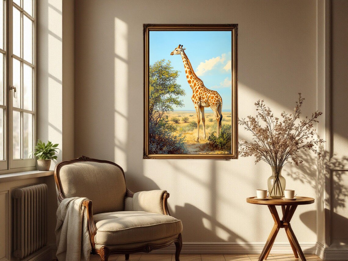 Giraffe Art Print, African Safari Wildlife Decor - Image 2