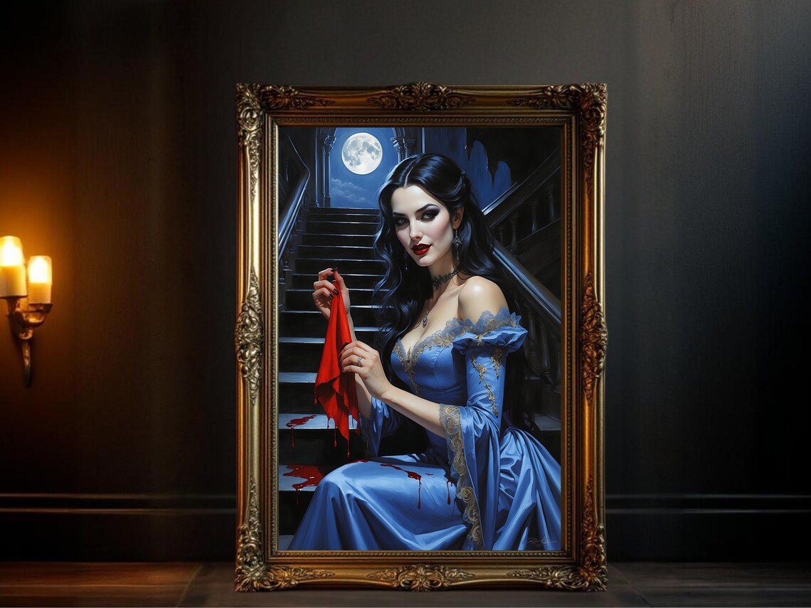 Gothic Vampire Lady, Dark Fantasy Poster Art