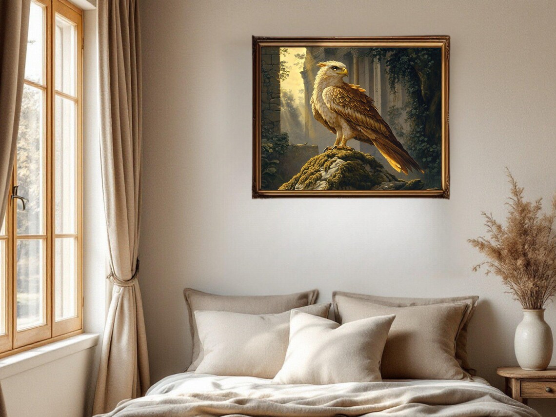 Majestic Eagle, Ancient Ruins Nature Poster - Image 2