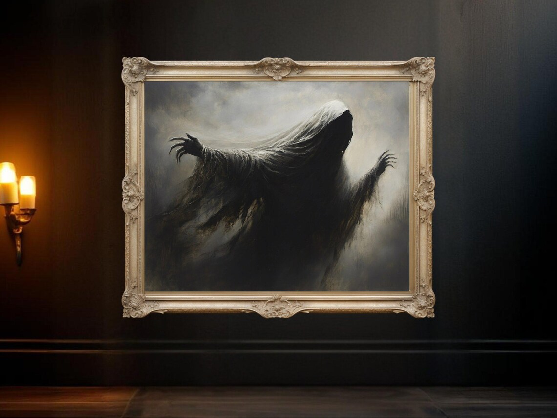 Mysterious Ghostly Phantom Gothic Halloween Poster