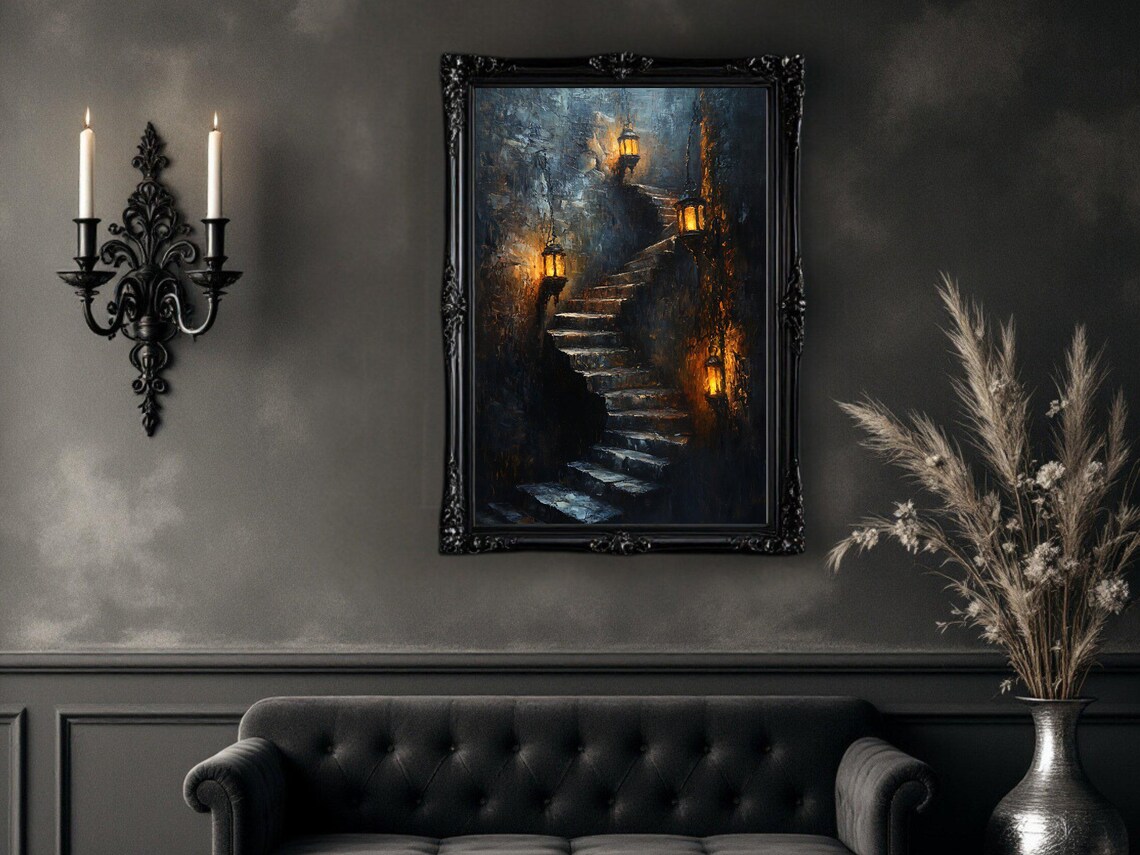 Mysterious Candlelit - Traditional Travel Poster - Image 2