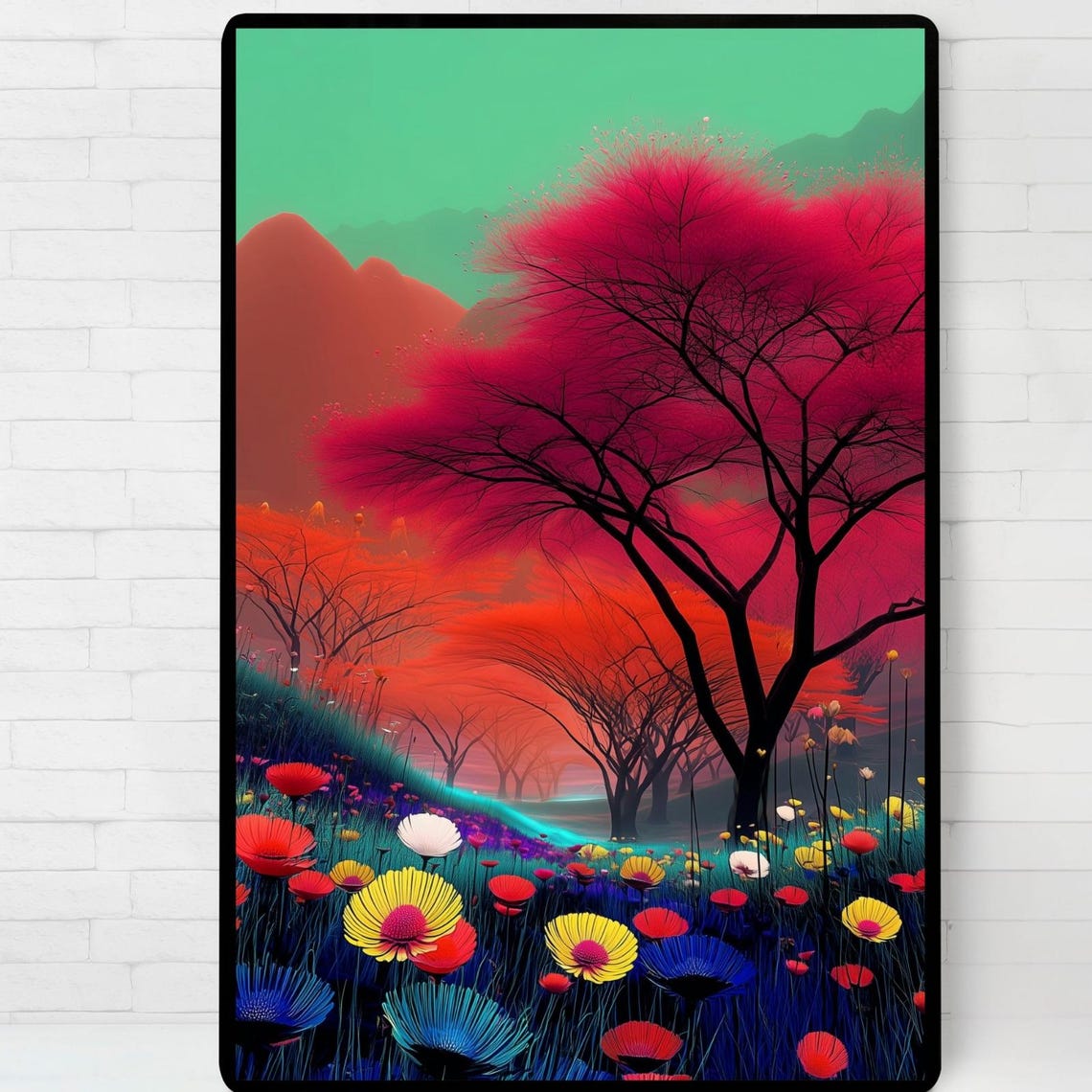 Dreamy Nature Landscape, Boho Art Print