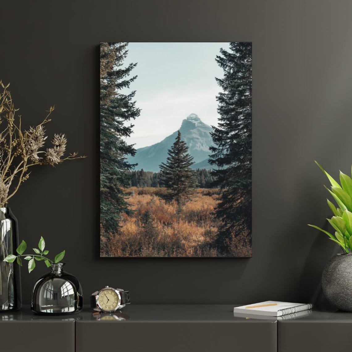 Minimalist Mountain Landscape Print Modern Nature Art