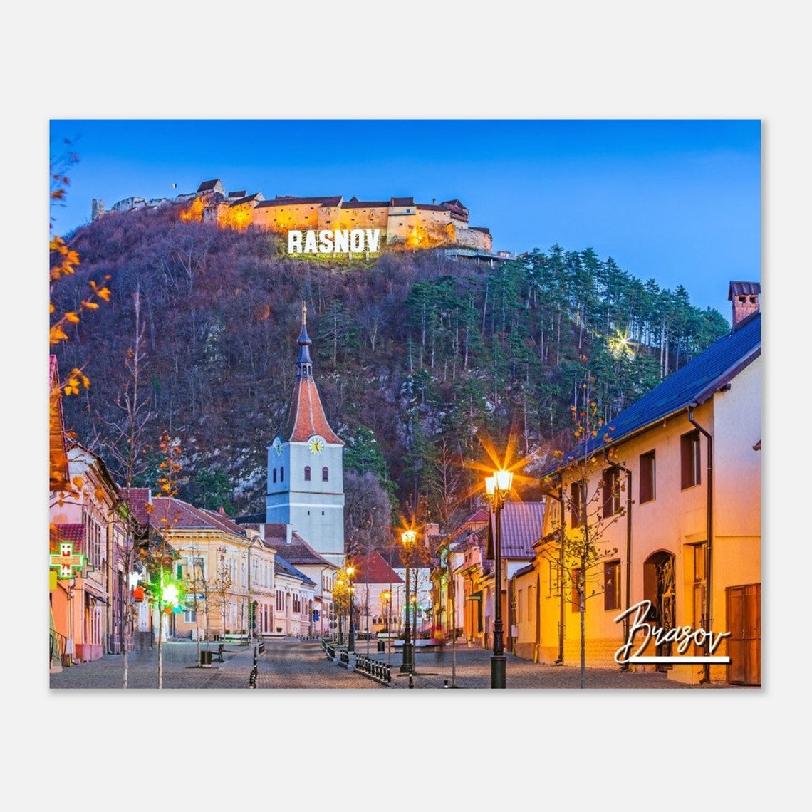 Brasov Romania Cityscape Print Travel Home Decor