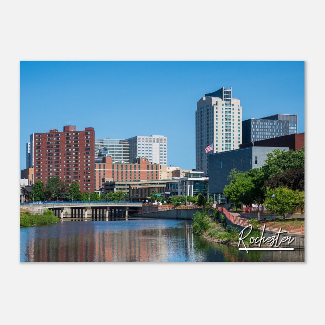 Rochester Minnesota Skyline Poster Cityscape Wall Art