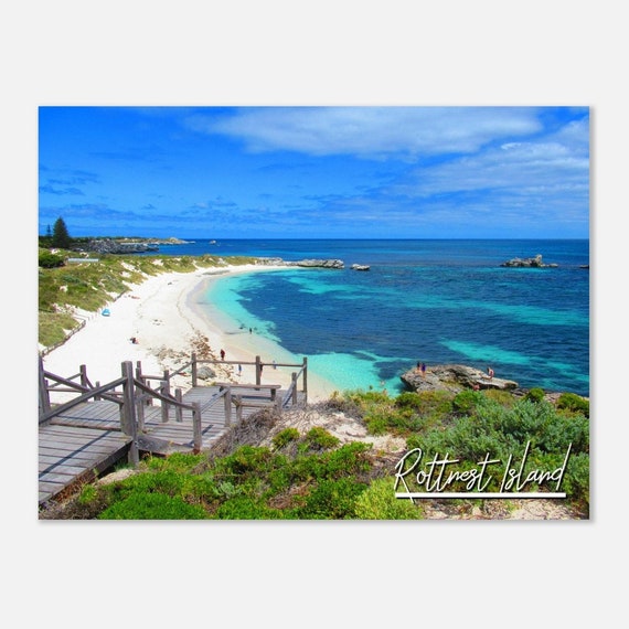 Rottnest Island Australia Print Turquoise Beach Coastal Wall Art