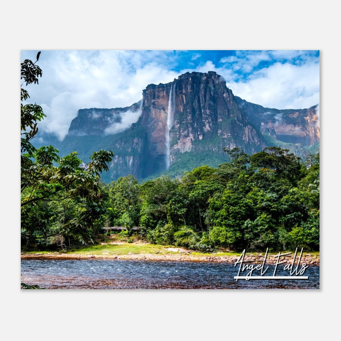 Angel Falls Venezuela Tallest Waterfall Jungle Travel Poster