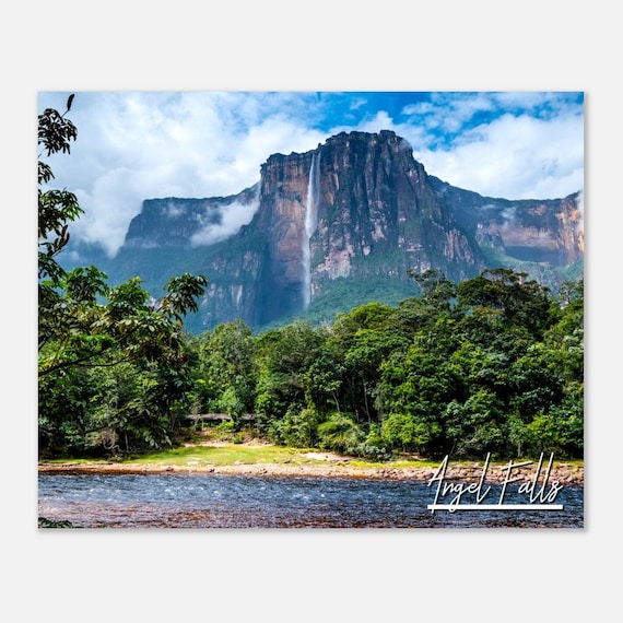 Angel Falls Venezuela Tallest Waterfall Jungle Travel Poster