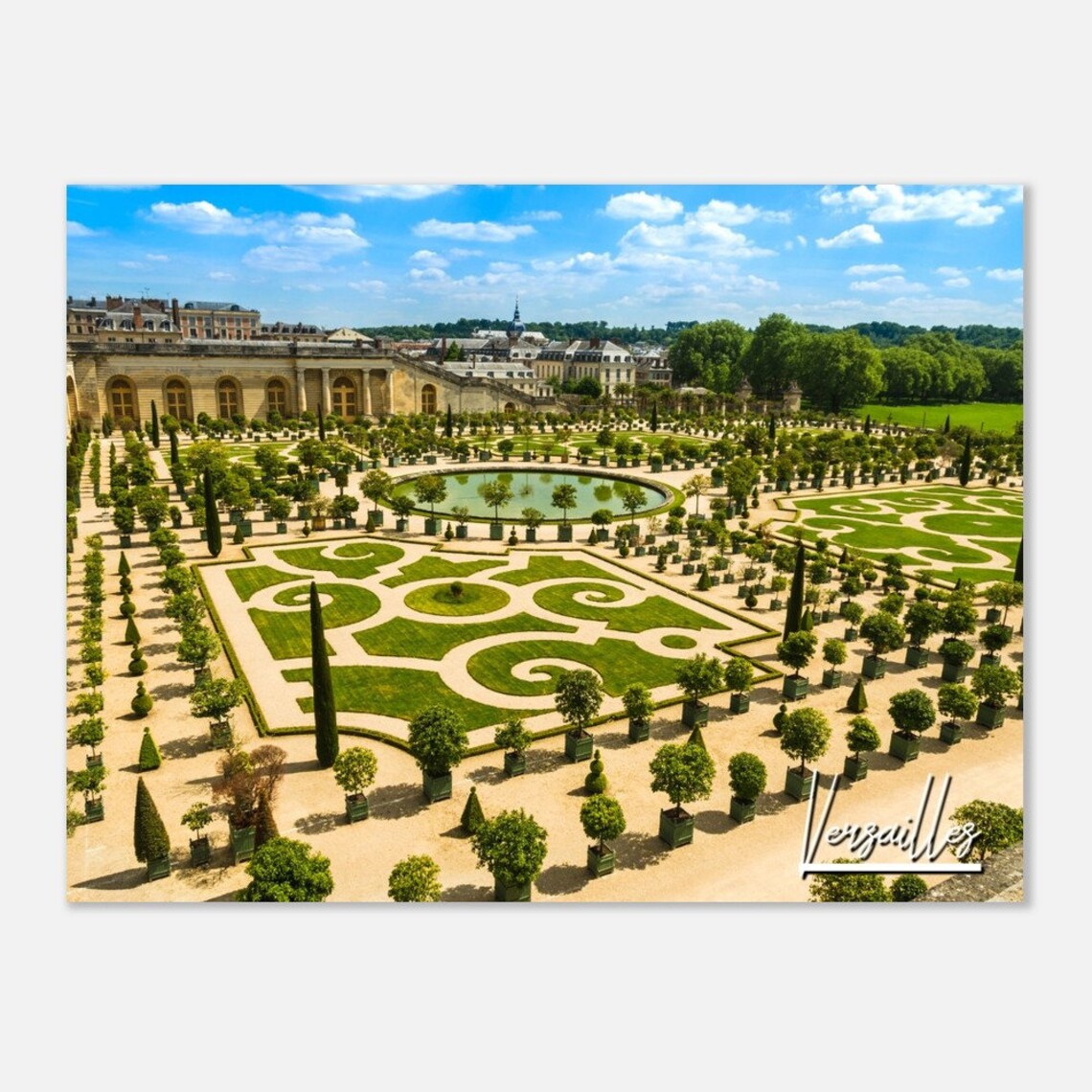 Versailles Palace Gardens Travel Poster, France