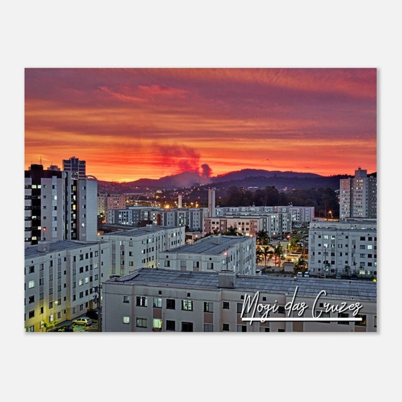 Mogi Das Cruzes Brazil Sunset Poster Cityscape Wall Art