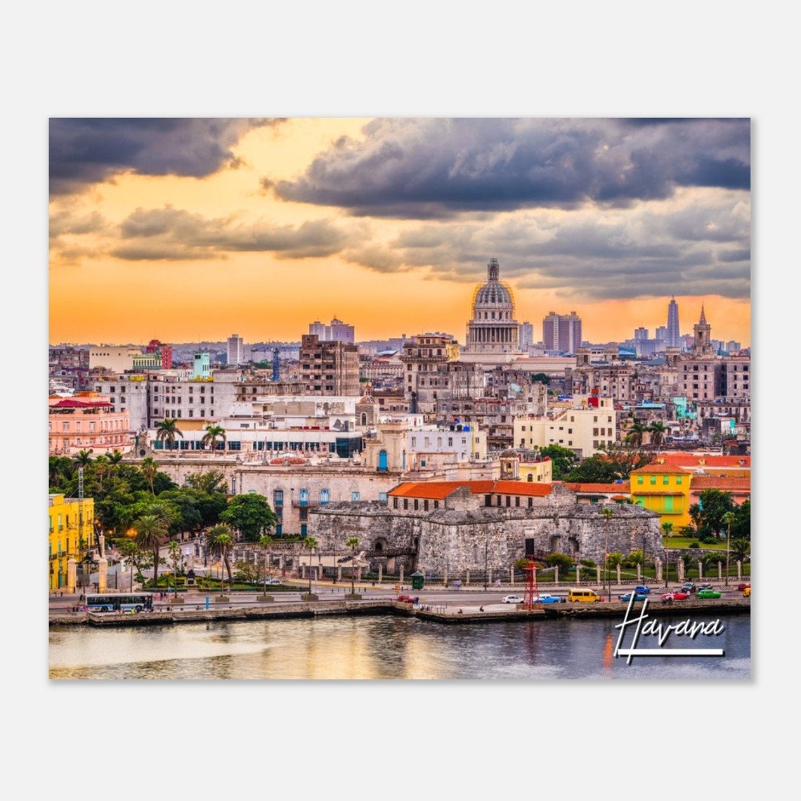 Havana Print Colorful Cityscape Travel Poster