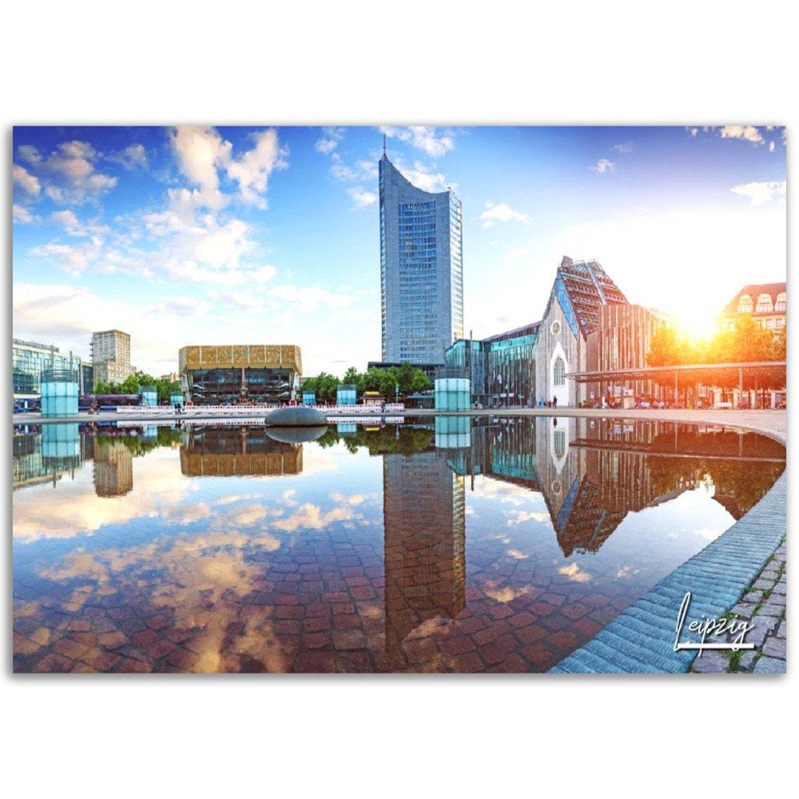 Leipzig Skyline Poster Germany Travel Photography Wall Art