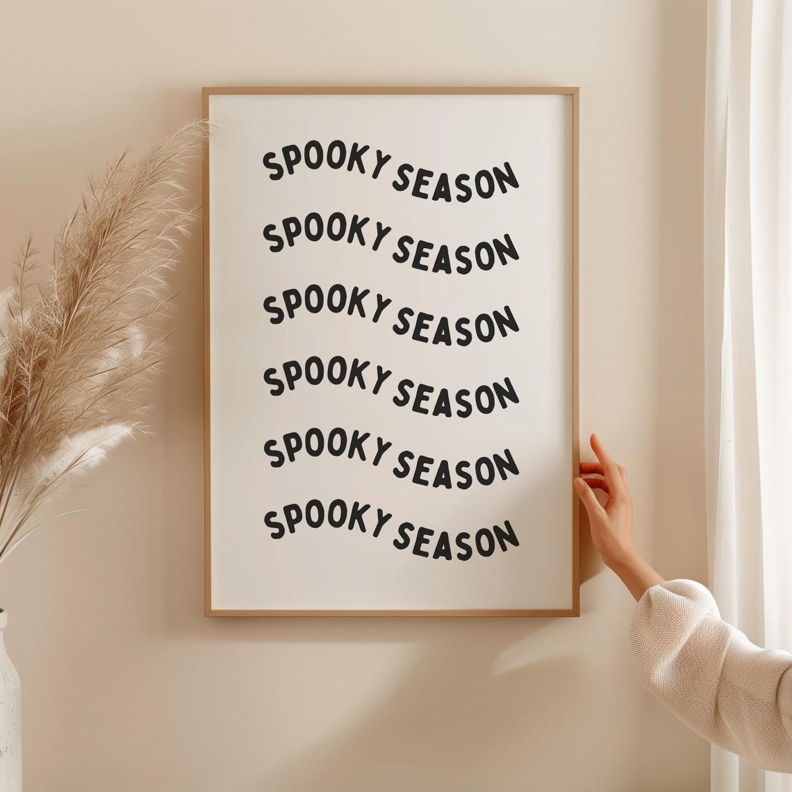 Preppy Halloween Wall Print Pink Autumn Art Gallery Pastel Decor