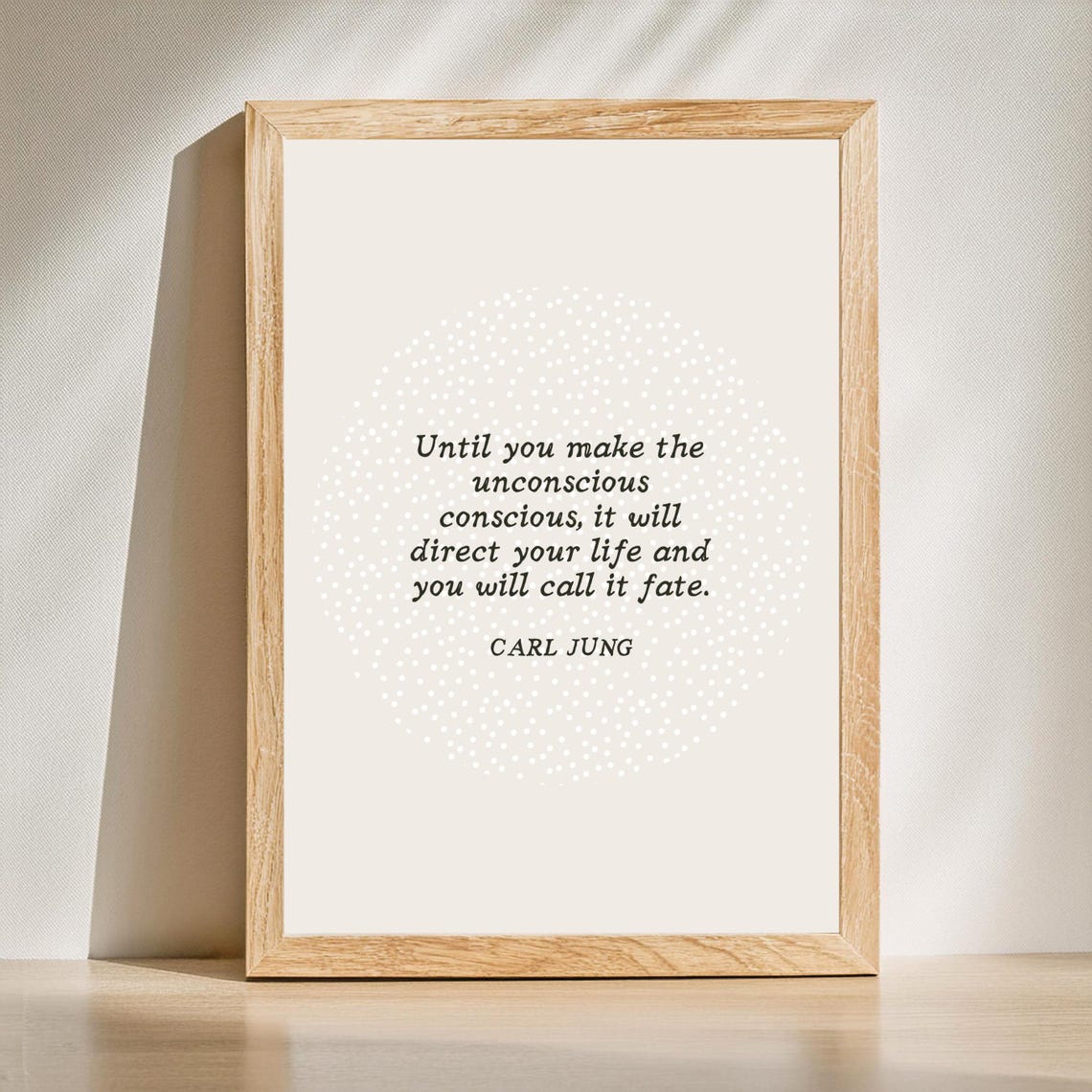 Carl Jung Unconscious Quote Minimalist Therapy Typography Poster
