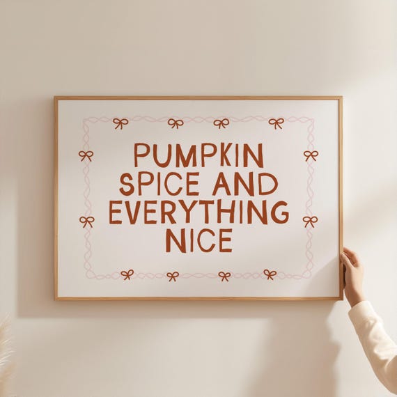 Autumn Wall Print Art Home Decor Fall Seasonal Halloween