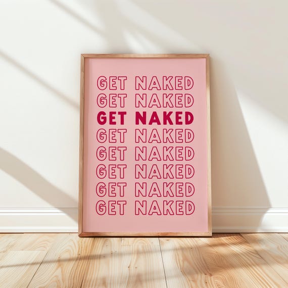 Pink Bathroom Wall Print Art Decor Dorm Girly Funny