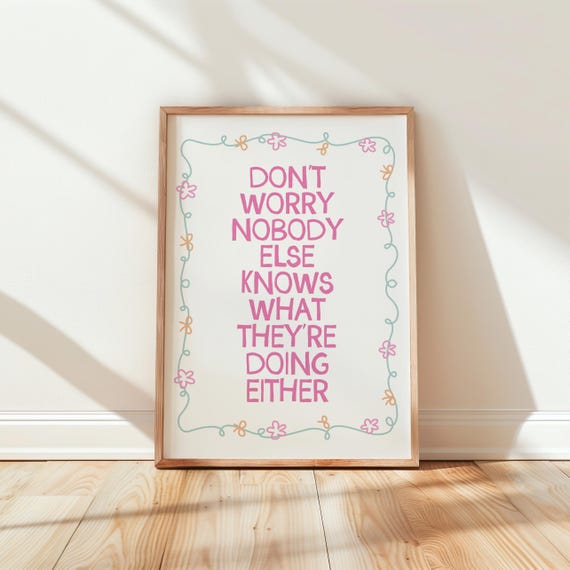 Home Office Wall Print Art Cute Decor Work Poster From