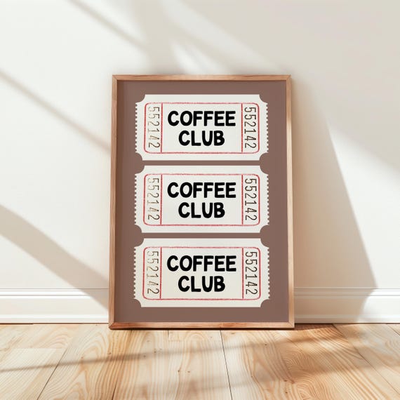 Coffee Kitchen Wall Print Art Girl Decor Preppy Food Trendy Girly Prints