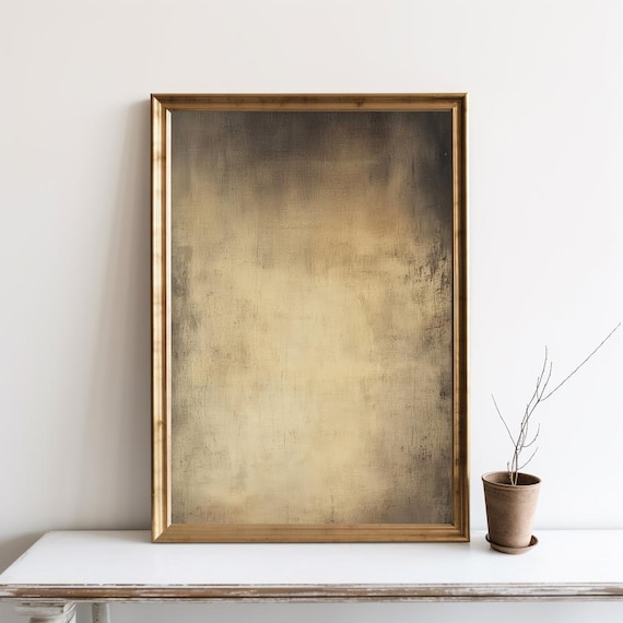 Earthy Abstract Painting Wall Art Minimalist Neutral Oil Textural Decor Poster Sg330