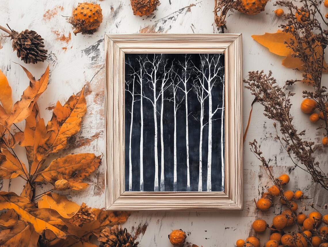Moody Botanical Gothic Autumn Wall Art Dark Botanical Print Vintage Floral Decor - Image 3